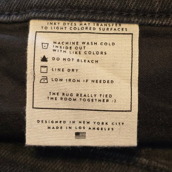 AYR Jeans Womens Size 33 Black Uni The Beat Barrel Cropped High-Rise Modern - Picture 4 of 10